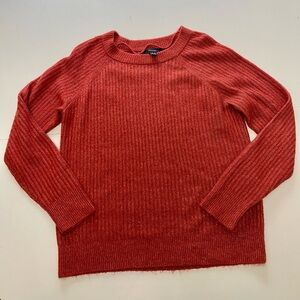 Vero Moda Ribbed Burnt Orange Ribbed Crew Neck Sweater Size M SUPER SOFT